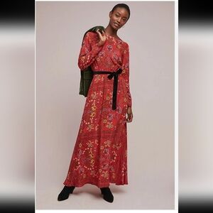 NWT Gorgeous Floral Red Maxi Dress!